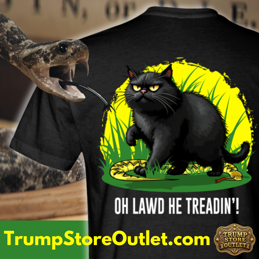 Oh Lawd He's Treadin' Gadsden Funny T-Shirt