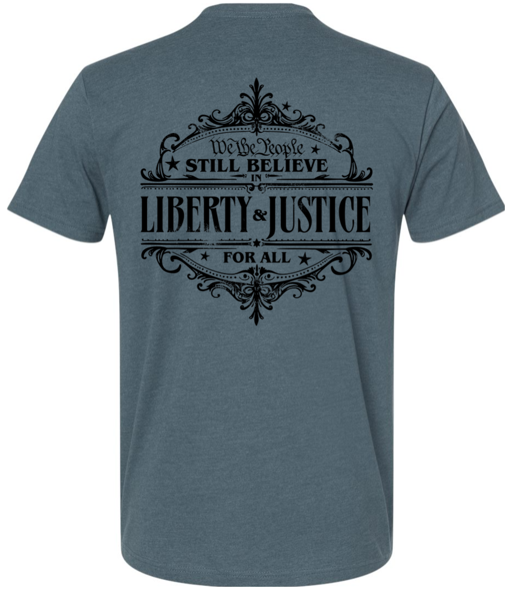 liberty and justice tshirt