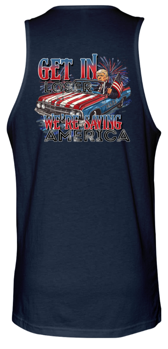 get in loser trump tank top