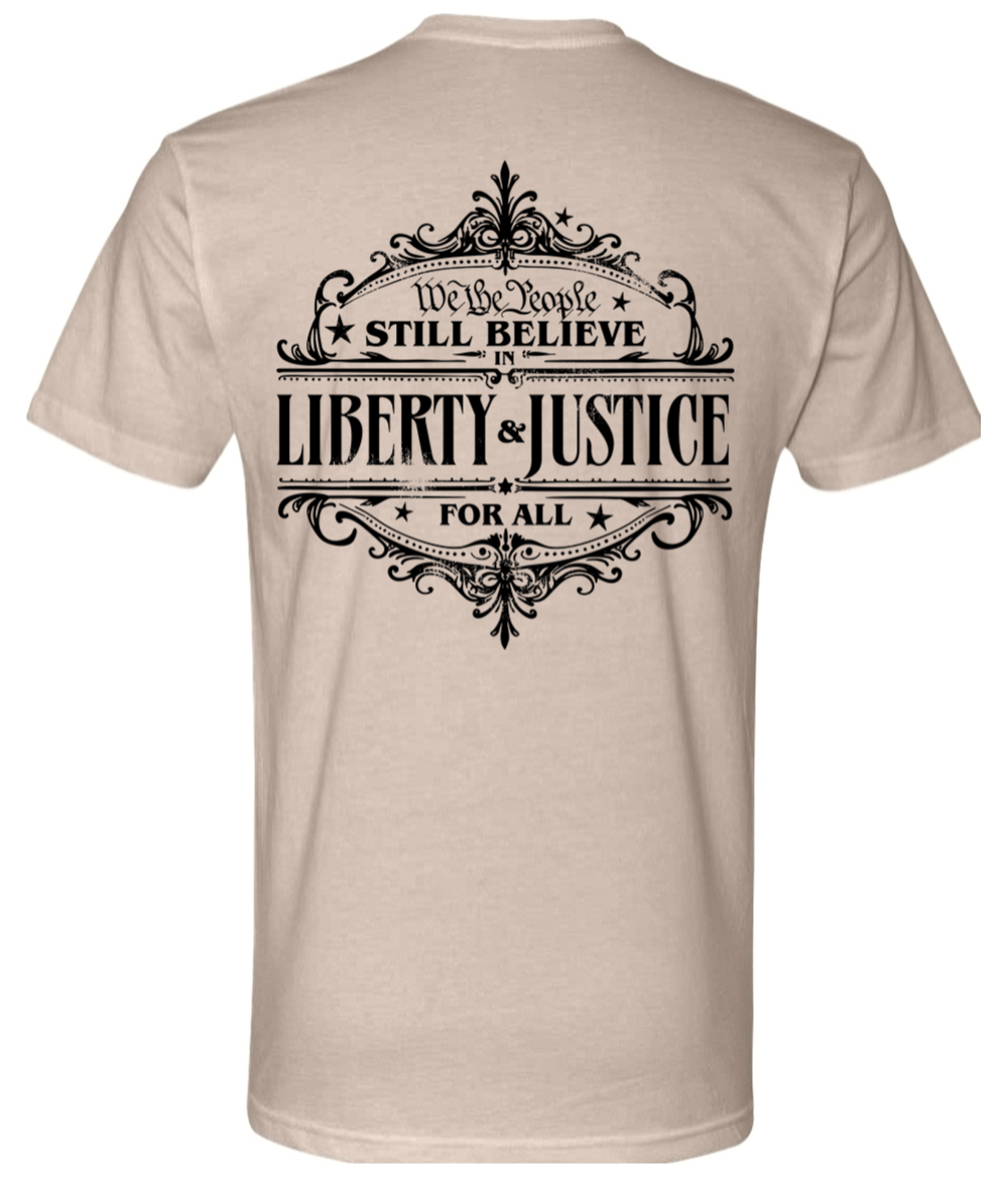 liberty and justice tshirt