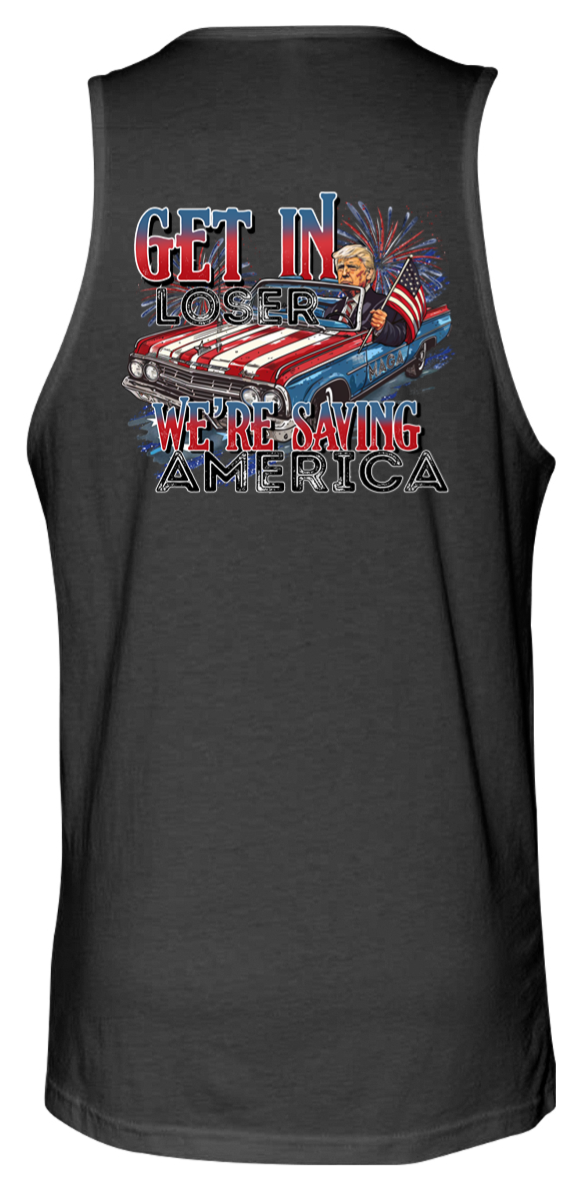 get in loser trump tank top