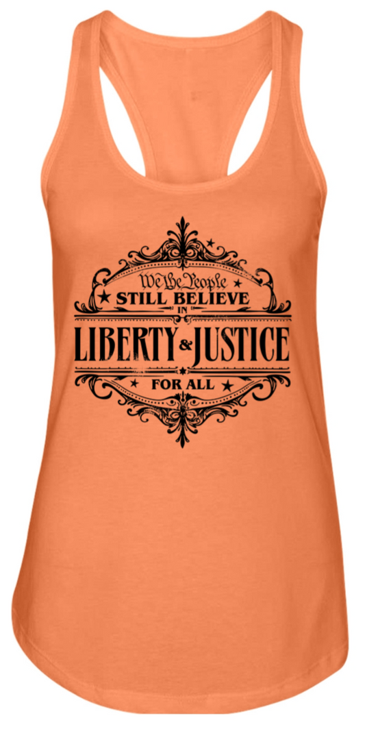 liberty and justice tank top